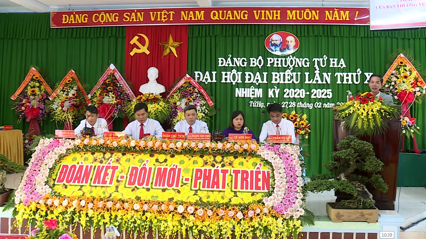 Đảng bộ phường Tứ Hạ: Vững tin vào nhiệm kỳ mới